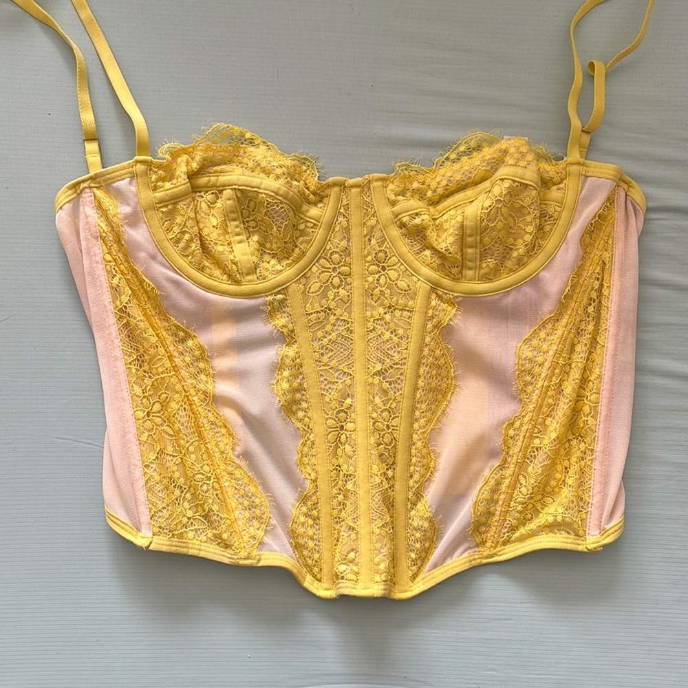 Yellow Lace Bustier